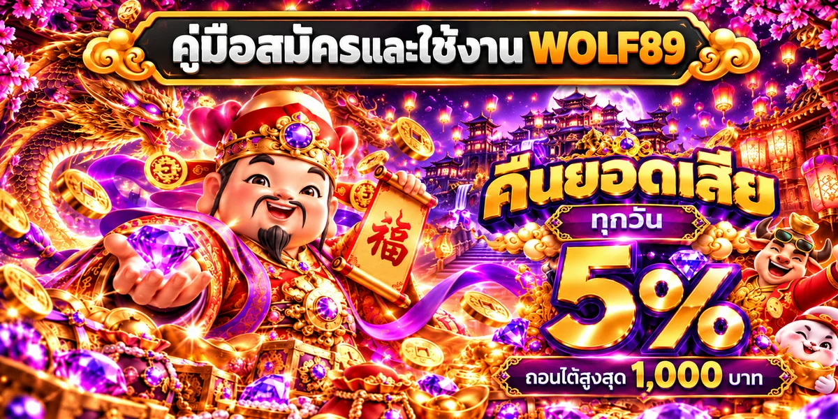 WOLF89 คู่มือสมัคร ฝากถอน และใช้งานสำหรับมือใหม่